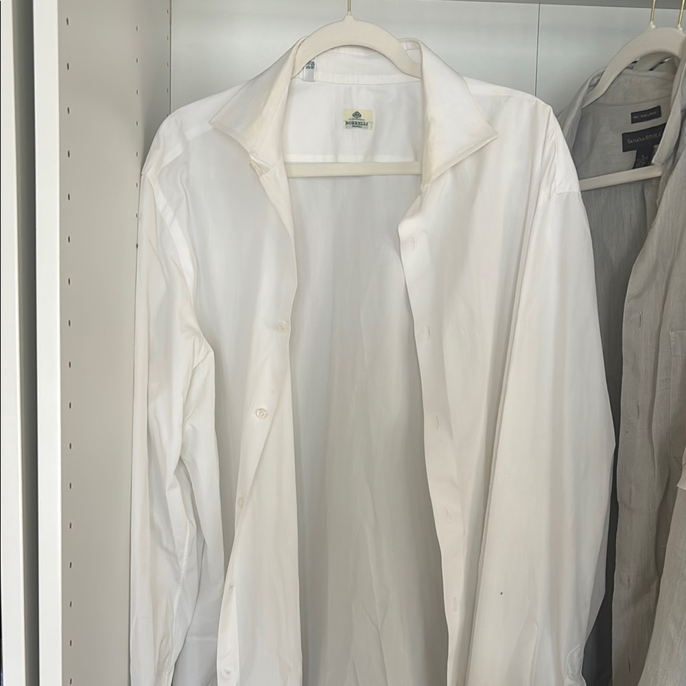 White Lightweight Shirt Jacket with Clean Lines